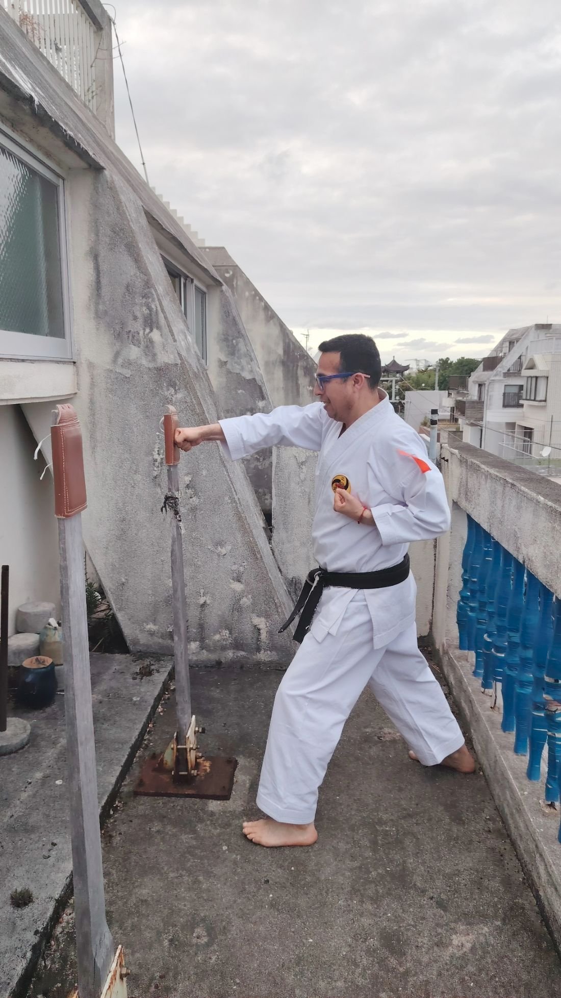 Entrenamiento de karate en Okinawa